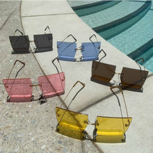 Load image into Gallery viewer, Trendy Oversized Square Rimless Sunglasses - High Lash Darling
